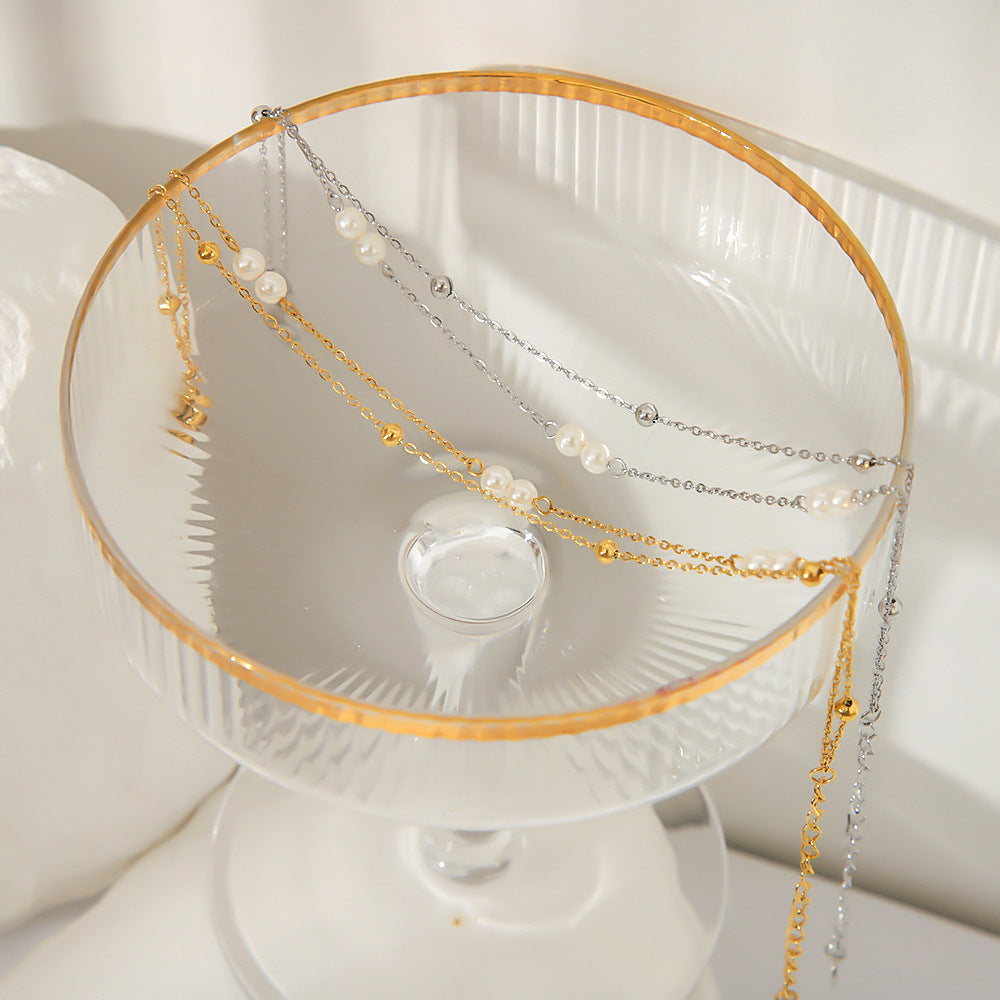 Céleste Simple Pearl Anklet