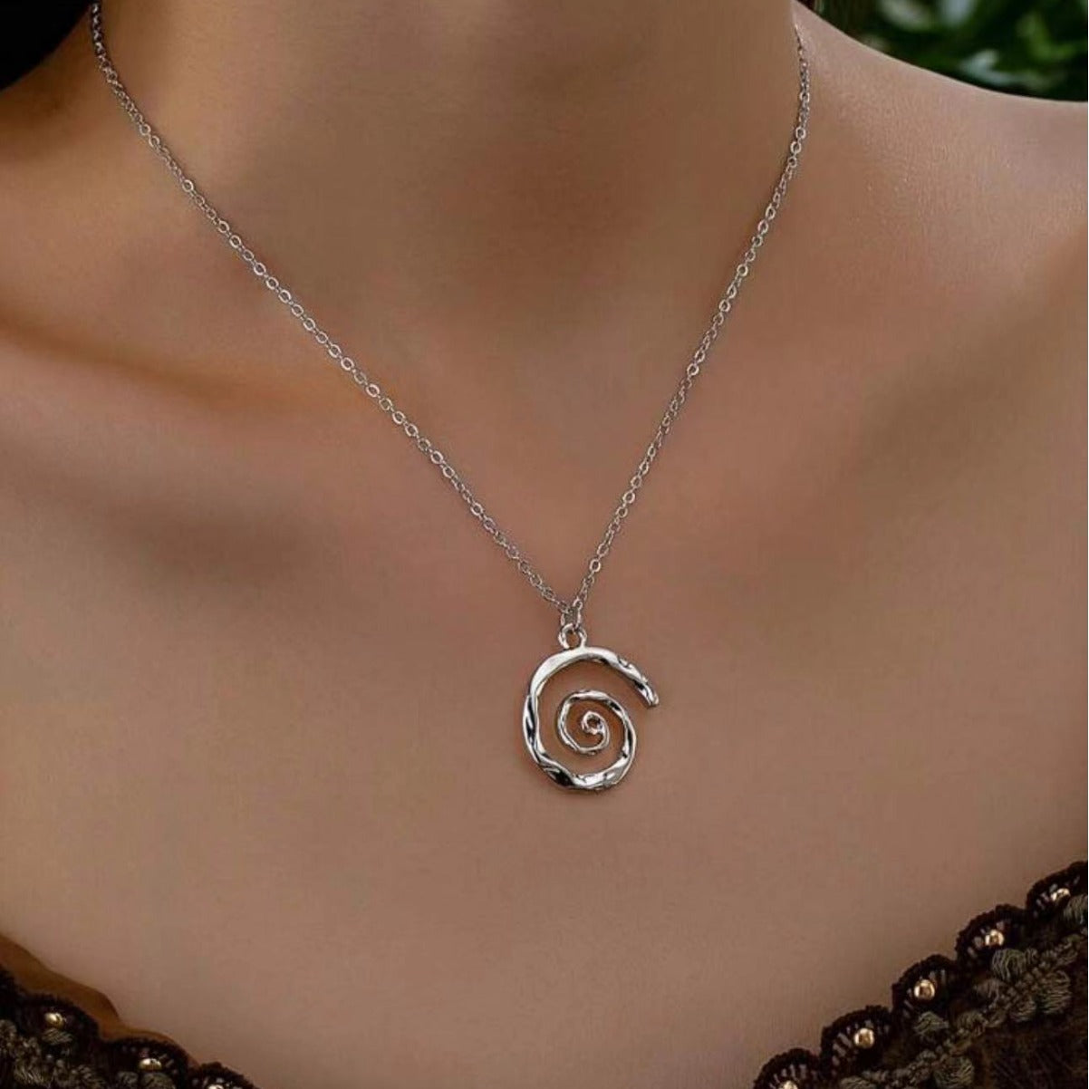 Fleur Swirl Necklace