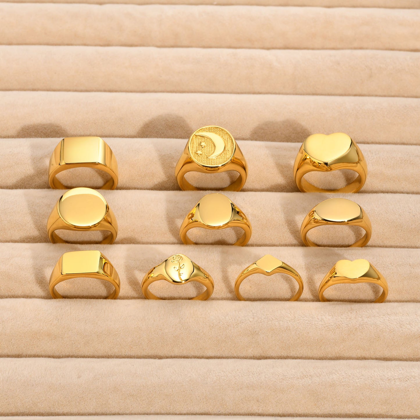 Lune gold Rings