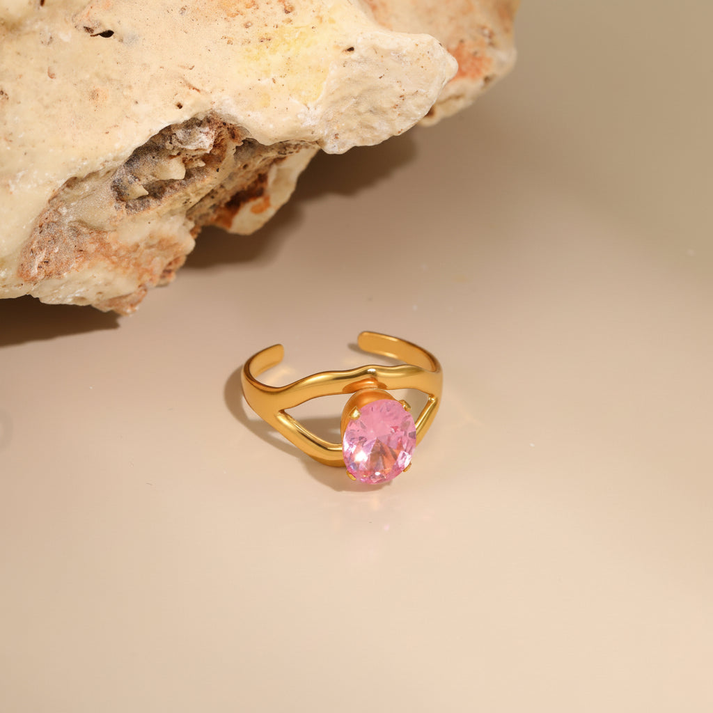 Céleste pink Hearts Ring