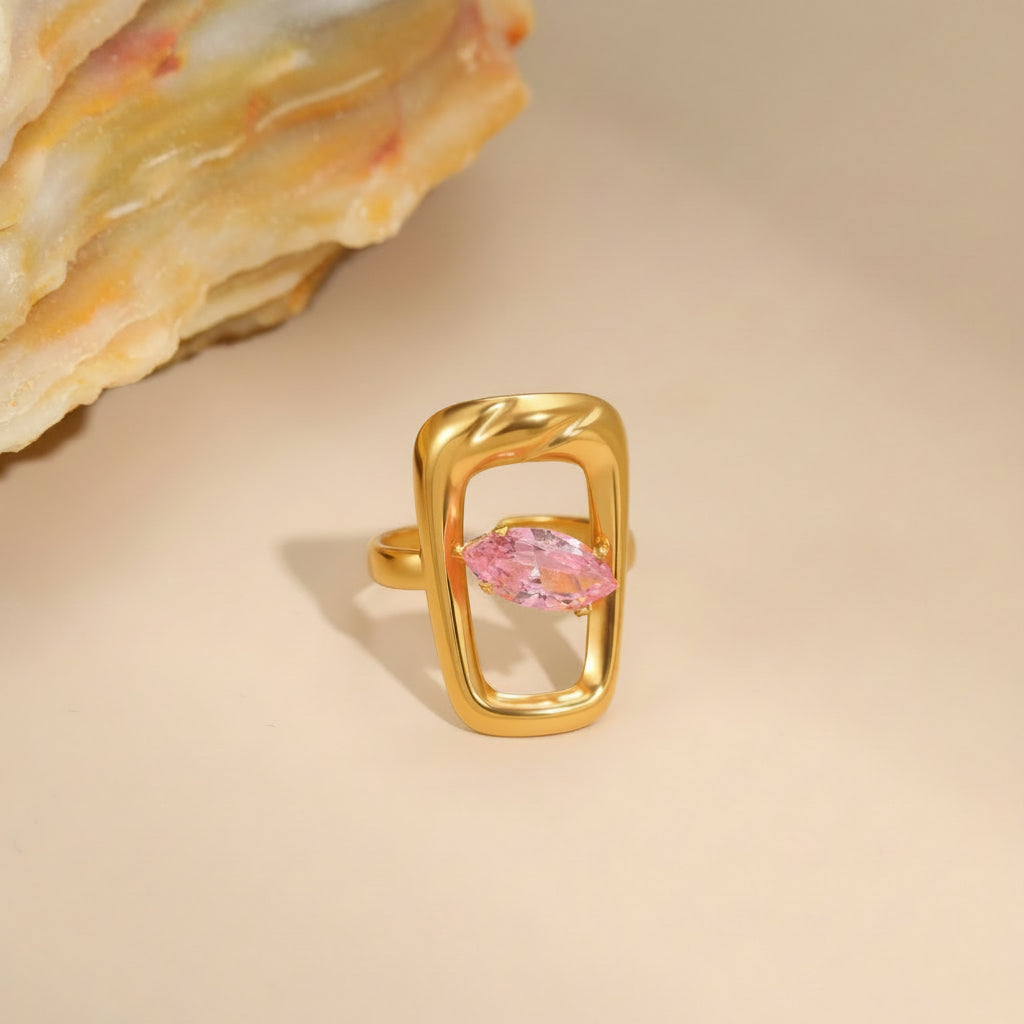 Céleste pink Hearts Ring