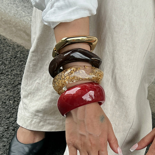 Lune Resin Chunky Bangle