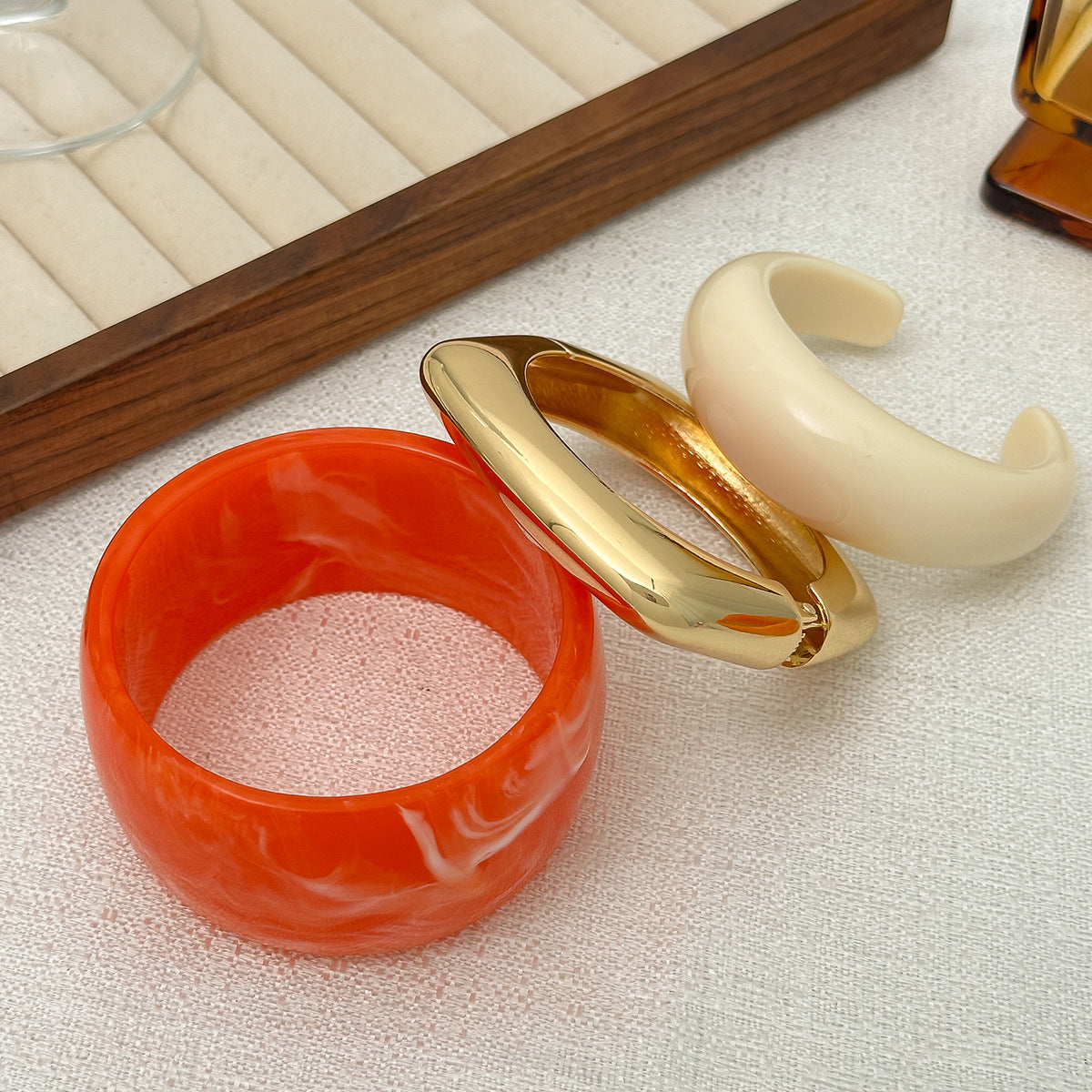Lune Resin Chunky Bangle