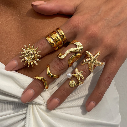 Ivory Line Rings