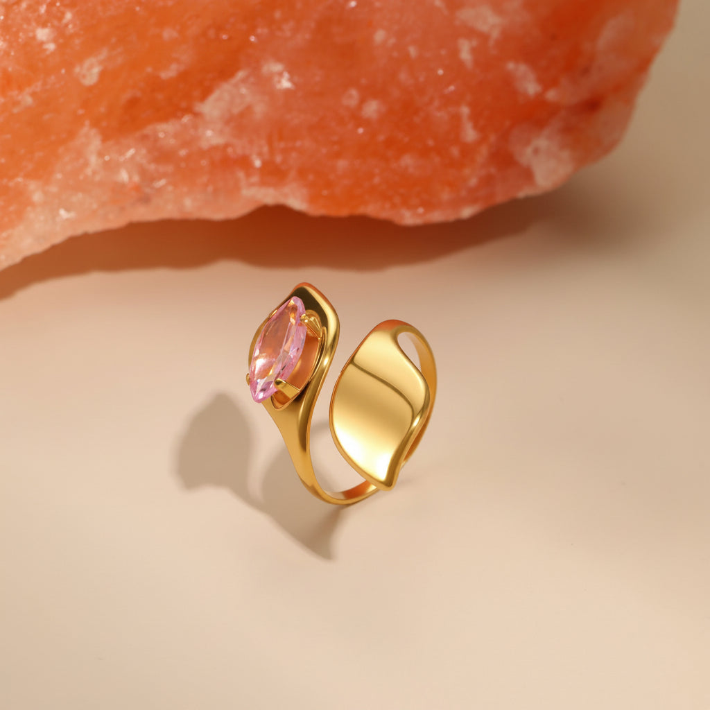 Céleste pink Hearts Ring