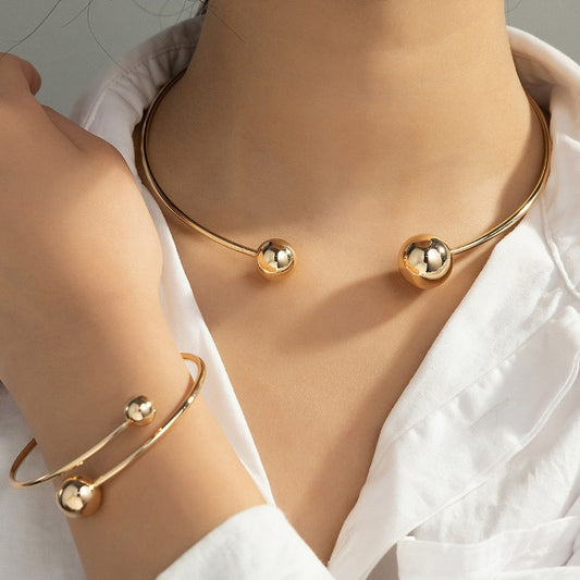 Céleste Open-ball Bracelet Set