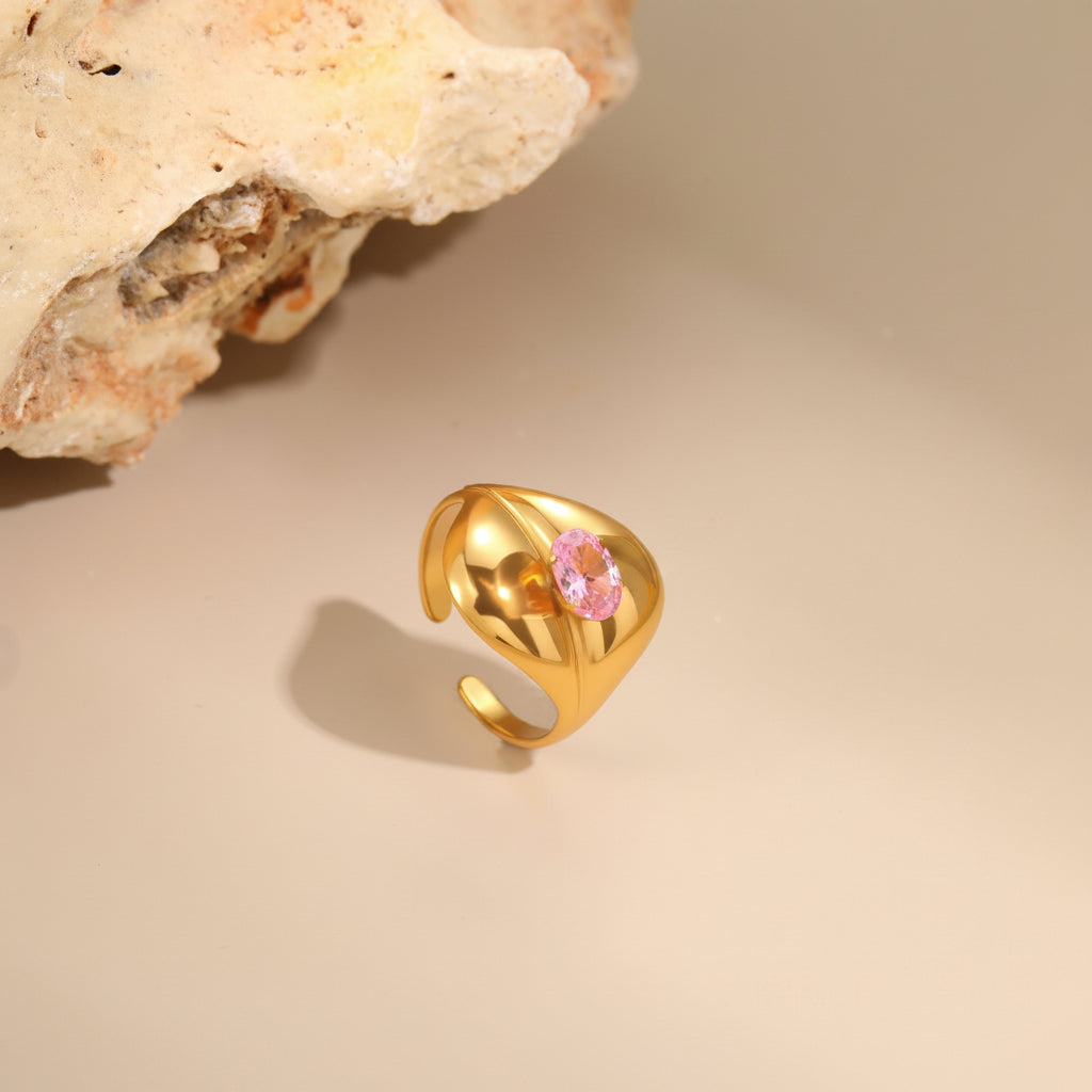 Céleste pink Hearts Ring