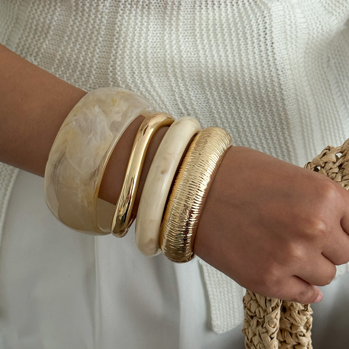 Fleur Chunky Resin Bangle