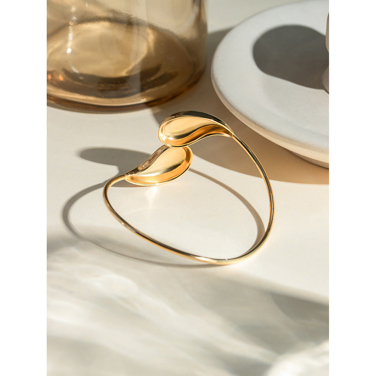 Ivory Curve Open Bangle
