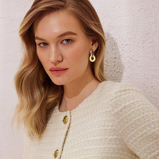 Fleur Gold Hoops