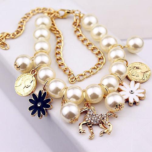 Ivory Pearl Flower Bracelet