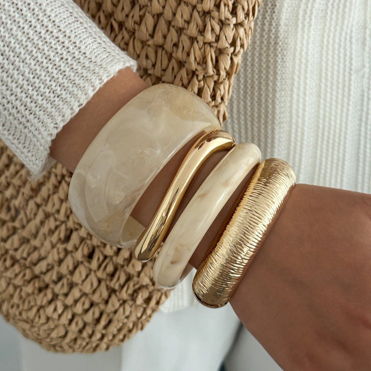 Fleur Chunky Resin Bangle