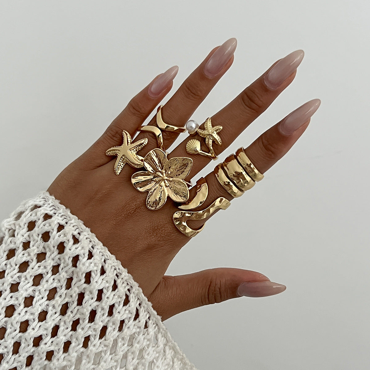 Ivory Line Rings