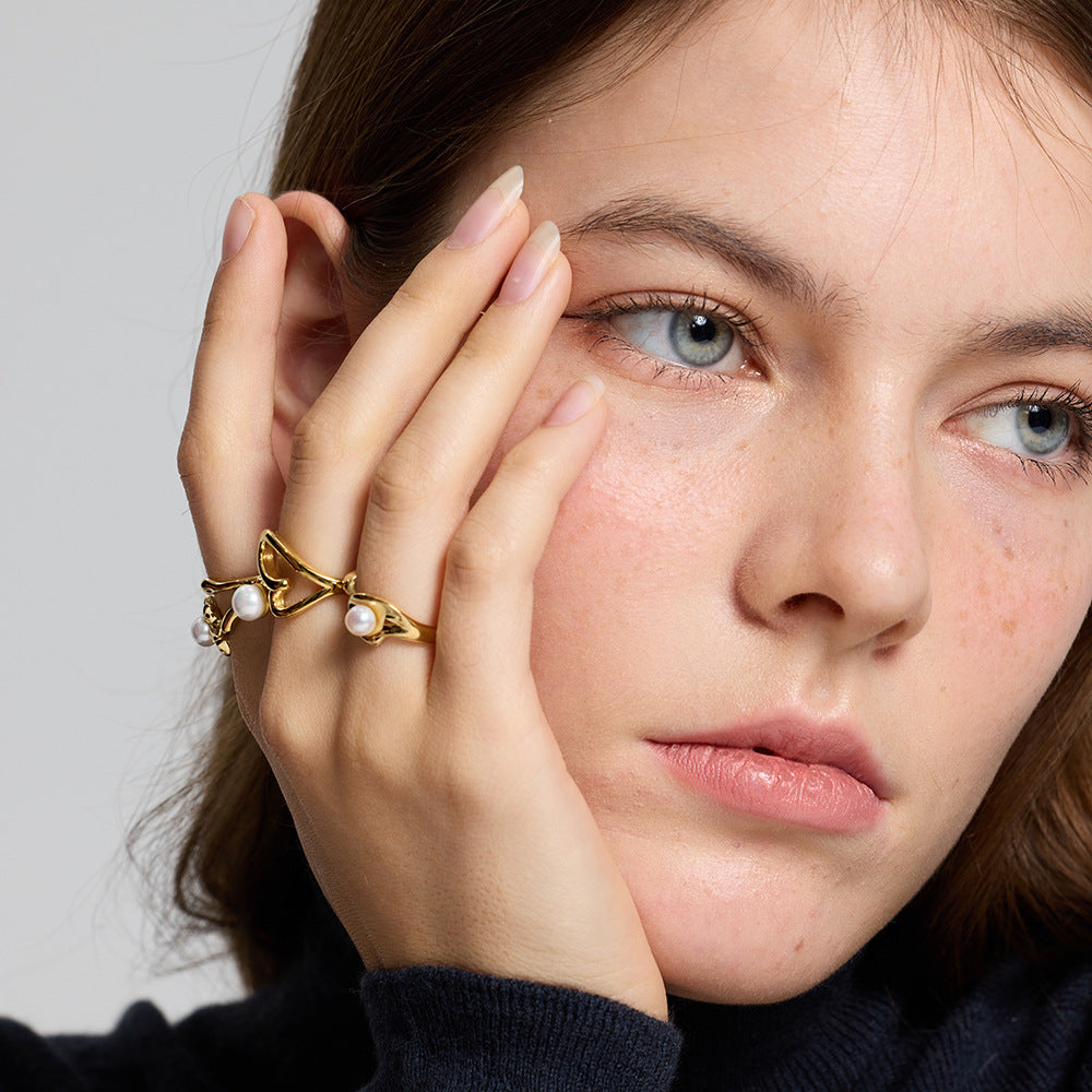 Élan Open Pearl Ring