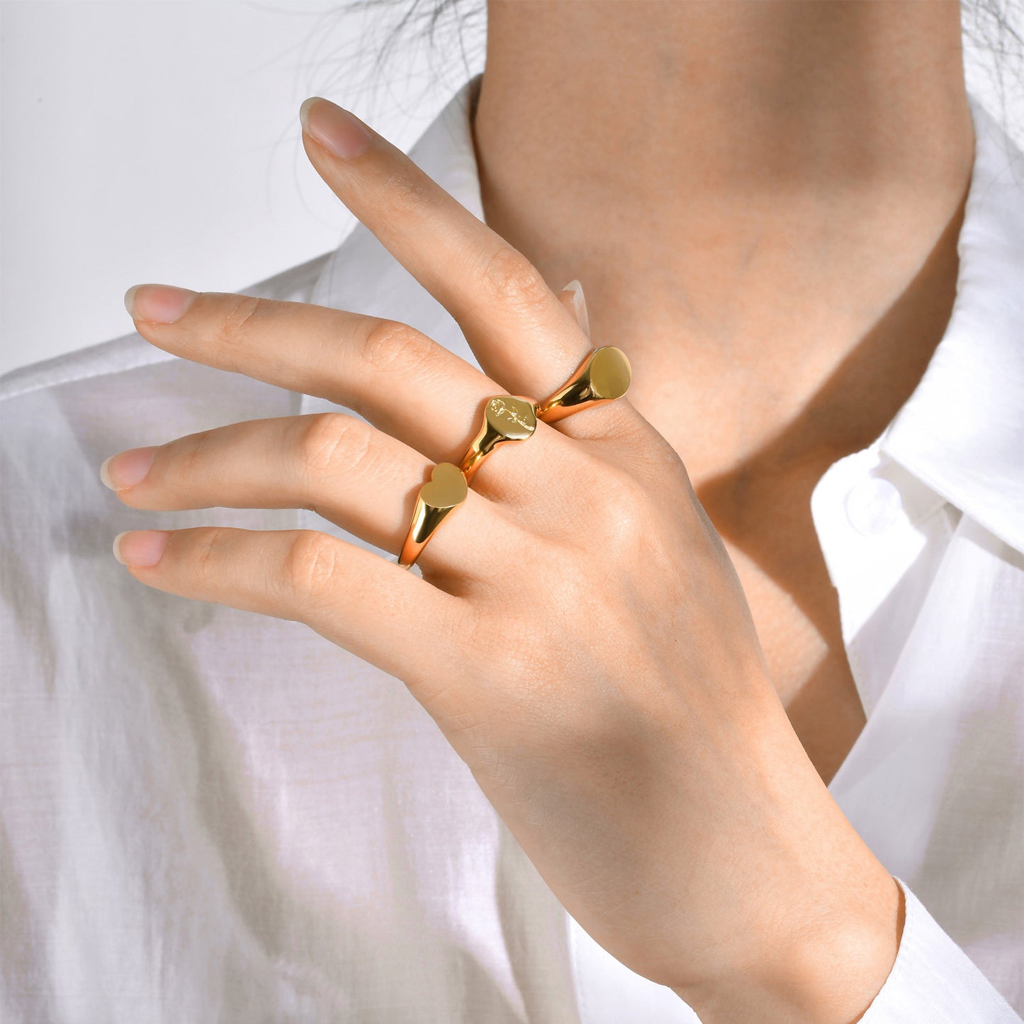 Lune gold Rings