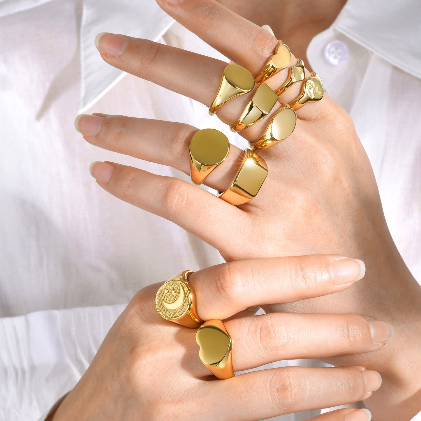 Lune gold Rings