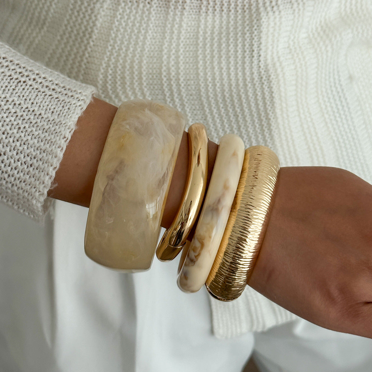 Fleur Chunky Resin Bangle