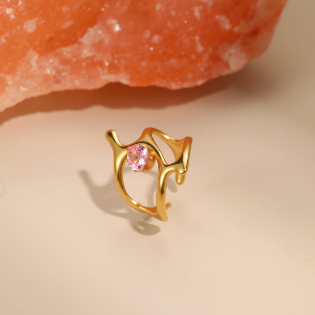 Céleste pink Hearts Ring