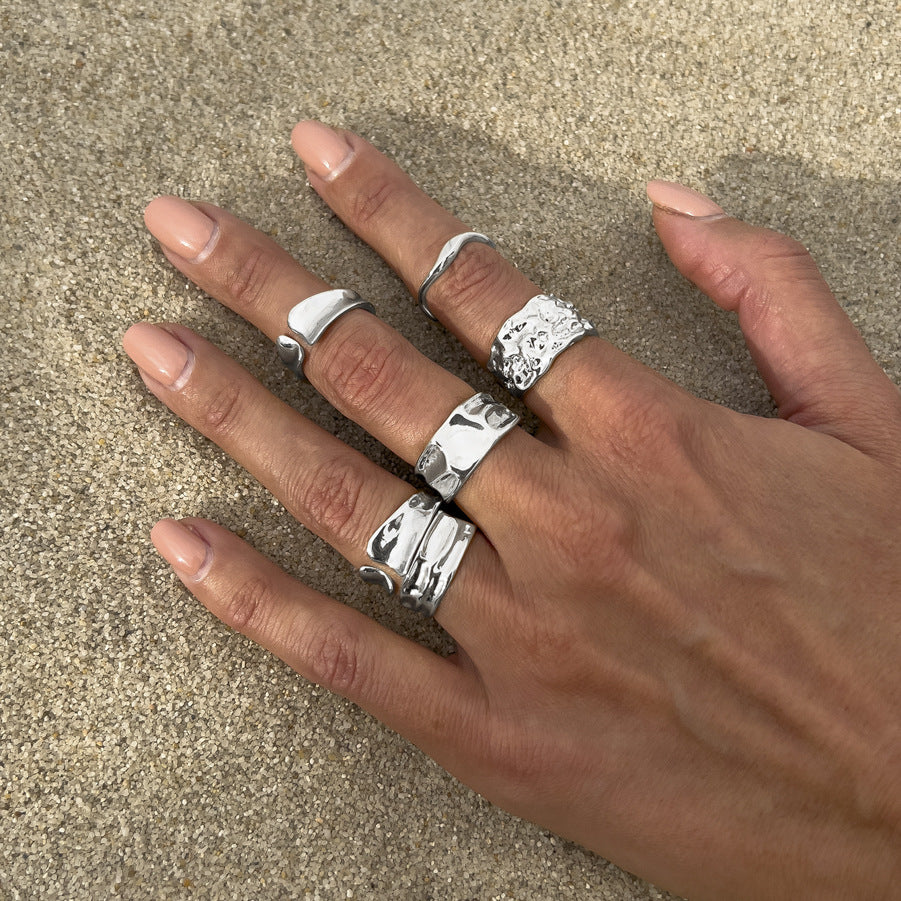 Ivory Line Rings