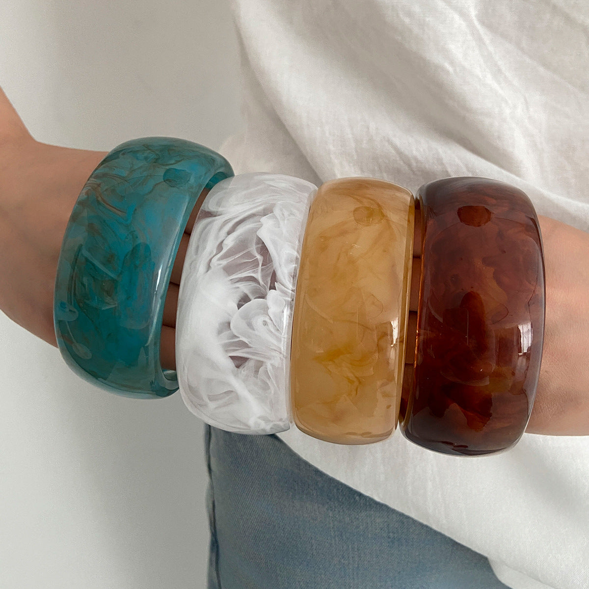 Fleur Resin Bangle
