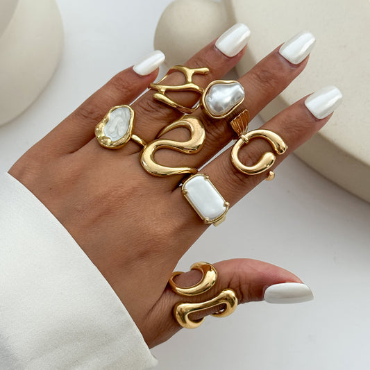 Céleste pearl & Gold Ring