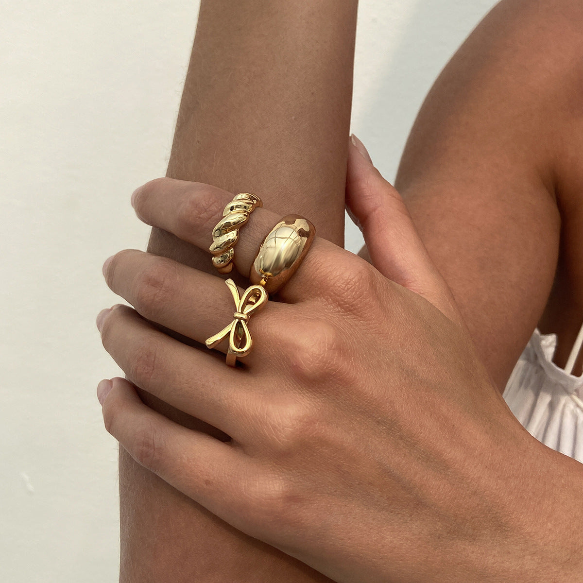 Ivory Line Rings