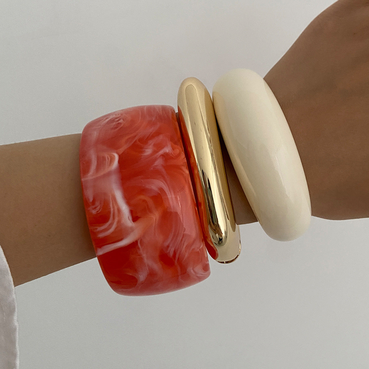 Lune Resin Chunky Bangle