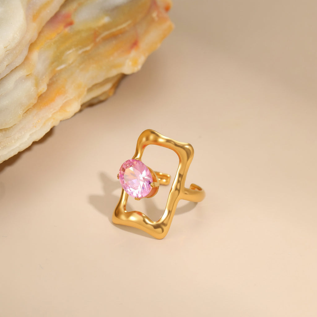 Céleste pink Hearts Ring