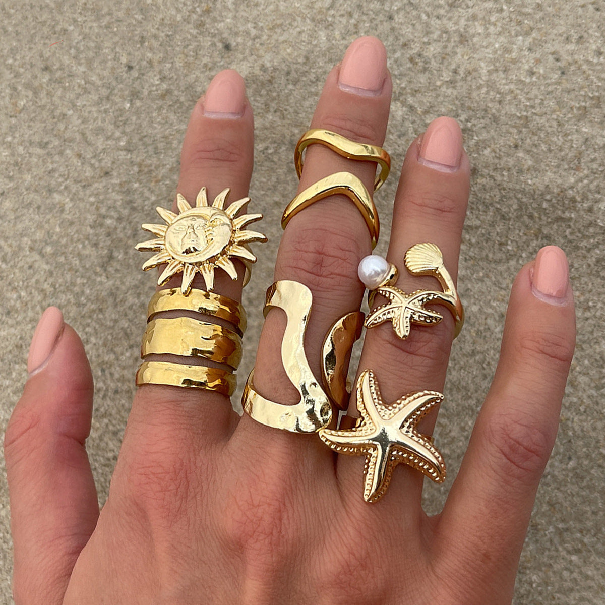 Ivory Line Rings